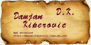 Damjan Kiperović vizit kartica